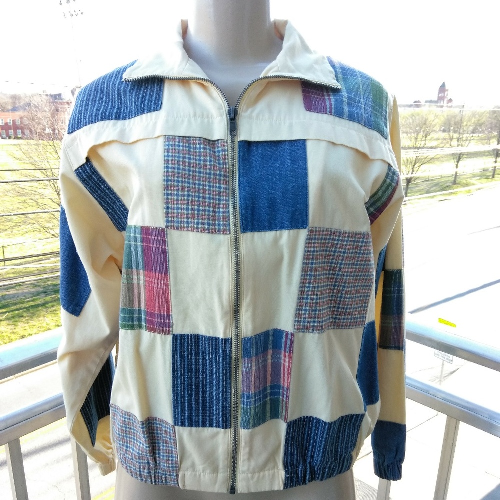 Plaid Patches Jacket size small petite